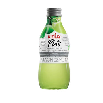 Kızılay Plus Yeşil Elma ve Yeşil Erik Aromalı Maden Suyu 200 ml cam şişe