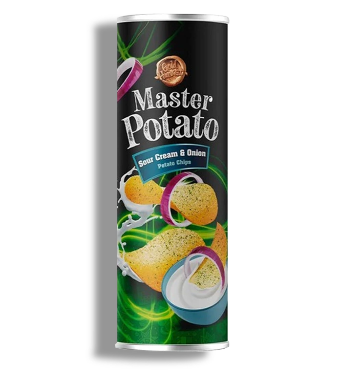 Taze yeşil soğan aroması ve yoğun ekşi kremanın mükemmel uyumu. Master Potato Onion & Sour Cream ile gurme cips deneyimini keşfedin.