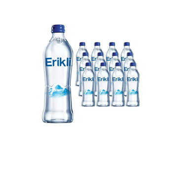 Erikli cam şişe su 330 ml 12'li paket