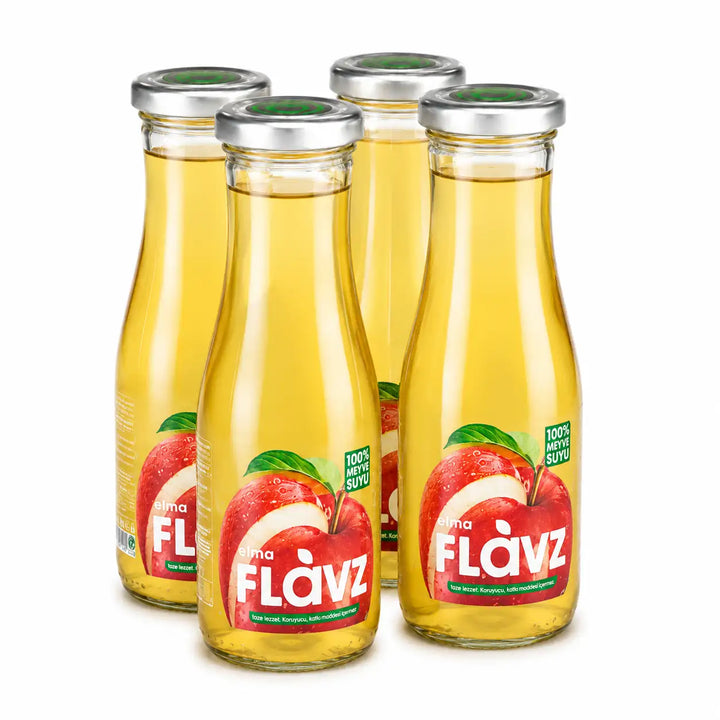 FLAVZ %100 elma suyu 250 ml 4'lü paket