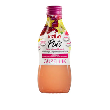 Kızılay Plus Üzüm ve Yıldız Meyvesi Aromalı Maden Suyu 200 ml cam şişe